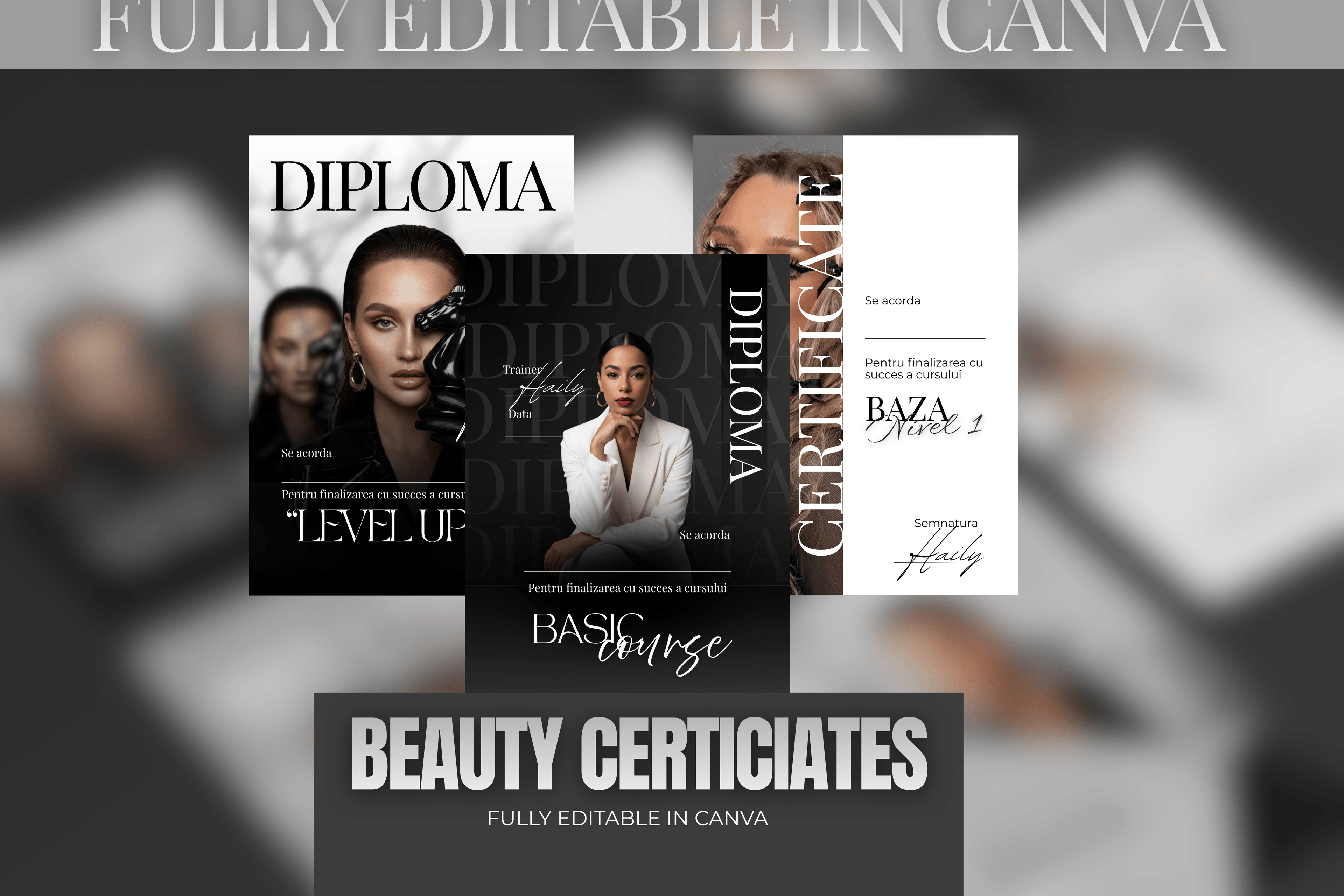 BEAUTY CERTIFICATES - A3 & A4 formats