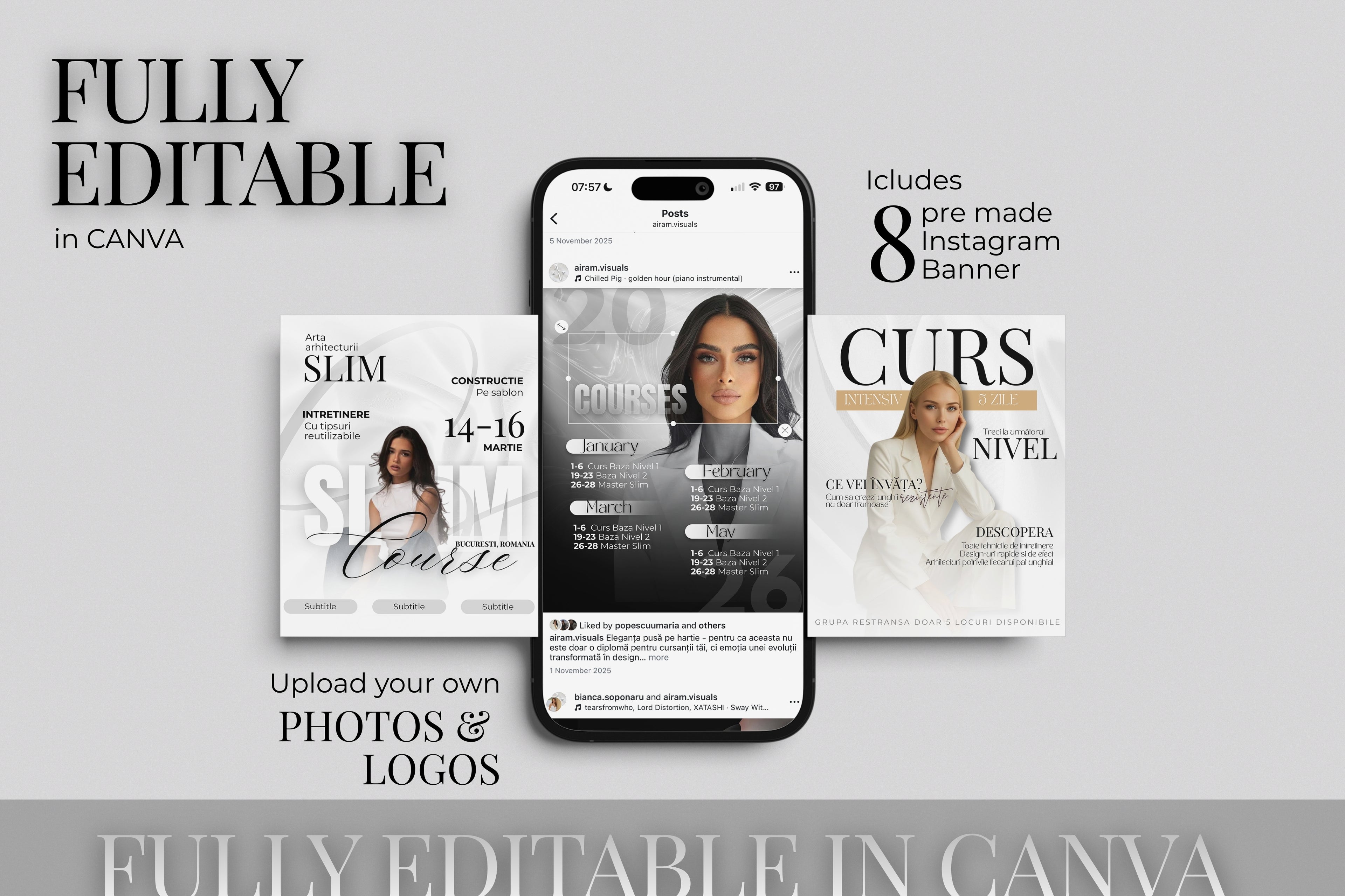 BANNERE CURSURI  - 8 Templateuri